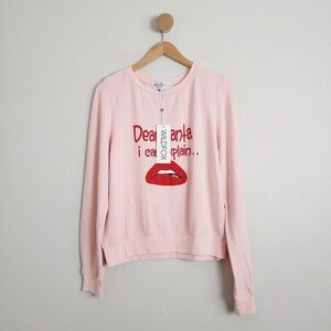 NWT Wildfox Christmas Dear Santa I Can Explain Baggy Beach Jumper Small Graphic